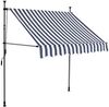 vidaXL Einziehbare Markise Handbetrieben mit LED 200 cm Blau und Weiß 145843 Bild 2