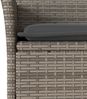 vidaXL 5-tlg. Garten-Essgruppe mit Kissen Grau Poly Rattan und Glas 3278606 Bild 5