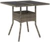 vidaXL 5-tlg. Garten-Essgruppe mit Kissen Grau Poly Rattan und Glas 3278606 Bild 4