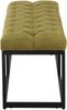 Sitzbank MEXICO - Stoff Grün 100x38x46 cm | Sitzbank Flur Sitzhocker Esszimmerbank Polsterbank Schlafzimmerbank Bild 4