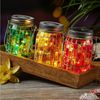 MARELIDA LED Solarleuchte LED Solar Glas Einmachglas mit Mosaik Tischleuchte Lichtsensor grün, LED Classic, warmweiß (2100K bis 3000K) Bild 3