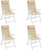 vidaXL Hochlehner-Auflagen 4 Stk. Beige Oxford-Gewebe 361884 Bild 4