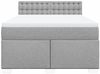 vidaXL Boxspringbett mit Matratze Hellgrau 140x190 cm Stoff 3285897 Bild 4