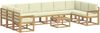 vidaXL Outdoor-Sofagarnitur mit Kissen 11 pcs Weiß und Creme 3388314 Bild 2