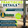 tillvex® Klemmmarkise Senkrechtmarkise 100x310cm Grau mit Handkurbel ohne Bohren | Sichtschutz Ausziehbar & Blickdicht | Vertikalmarkise Balkon Terrasse Garten | Sichtschutzrollo Wetterfest Bild 2