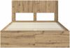 vidaXL Bettgestell mit Stauraum und Kopfteil Artisan-Eiche 3414202 Bild 5