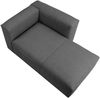 Longchair Armlehne rechts Kattrina Flachgewebe anthrazit Bild 3