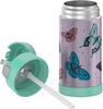 THERMOS kids FUNTAINER STRAW BOTTLE 0,35l, butterflies, Thermosflasche für Kinder aus Edelstahl, mit Strohhalm, 12 h kalt, absolut dicht, für Schule, Kindergarten, Pause Bild 3