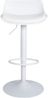 Barhocker 2er Set höhenverstellbar Weiß JUTO - Kunstleder, 68,5-94x43x44cm Barhocker mit Lehne Tresenhocker Barstuhl Küchenhocker Thekenhocker hoher Stuhl Bild 4