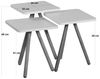 Satztisch Hobro im 3er Set Quadratisch 49 x 34 x 34 cm Grau/Weiß/Rosé [en. casa] Bild 2