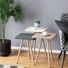 Satztisch Hobro im 3er Set Quadratisch 49 x 34 x 34 cm Grau/Weiß/Rosé [en. casa] Bild 5