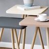 Satztisch Hobro im 3er Set Quadratisch 49 x 34 x 34 cm Grau/Weiß/Rosé [en. casa] Bild 3