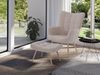 byLIVING Sessel Uta / Webstoff sandfarben / Gestell Metall in Eichenoptik foliert / Relaxsessel /Armlehnen-Sessel / B 72, H 97, T 80 cm Bild 2