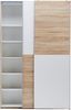 First Look 'Aladin' Kleiderschrank, Schiebetürenschrank, Eiche Sägerau/Weiß, ca. 125 cm Bild 3