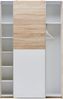 First Look 'Aladin' Kleiderschrank, Schiebetürenschrank, Eiche Sägerau/Weiß, ca. 125 cm Bild 5