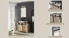 Home affaire Badmöbel-Set SHERWOOD, Bad im modernen Design, 2-teiliges Badezimmer, (2-St), in 2 Farben verfügbar, Scheunentorbeschlag & Apothekergriff aus Metall Bild 2