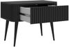 Selsey 'Ovarlo' Nachttisch mit Schublade, schwarz, ca. 49 x 63 x 38 cm Bild 3