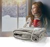 Nedis Elektrische Heizdecke Grau Fleece Wärmeunterbett Kuschel Abschaltautomatik Bild 2