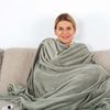 Nedis Elektrische Heizdecke Grau Fleece Wärmeunterbett Kuschel Abschaltautomatik Bild 4
