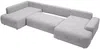 Vente-unique - DAVISO Sofa Stoff Grau - B 204 cm x H 87 cm x L 360 cm Bild 5