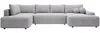 Vente-unique - DAVISO Sofa Stoff Grau - B 204 cm x H 87 cm x L 360 cm Bild 2