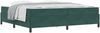 vidaXL Bettrahmen mit Matratze Dunkelgrün 200 x 200 cm Stoff 3399087 Bild 2
