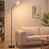 VASAGLE Stehlampe LED Dimmbar Leselampe 360° Drehbar für Wohnzimmer 22 x 22 x 170 cm Schwarz Bild 2