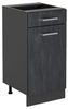 Küchenunterschrank R-Line Schwarz Beton 40 cm ohne Arbeitsplatte Vicco Bild 4
