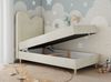 Kinderbett FLOW, Boxspringbett für Kinder, mit hohem Kopfteil, Einzelbett mit Matratze - 90x180 - Beige Velvet - Topper Visco Bild 2