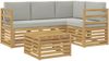 vidaXL Outdoor-Sofagarnitur 5 pcs Weiß und Hellgrau 59 x 59 x 37 cm 3391776 Bild 2