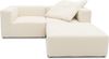 DOMO. collection Ecksofa 800013, kleine Couch in L-Form, rechteckig mit gepolsterte Rückenlehne, Modul-Element, Sofa, Polsterecke, Eckcouch, Polsterganitur 216 x 193 x 69 (BxTxH), natur Bild 2