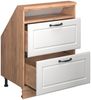 Dachschrägenschrank Rion Weiß Landhaus/Goldkraft Eiche mit 2 Schubladen Vicco Bild 4