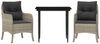 vidaXL 3-tlg. Garten-Essgruppe mit Kissen Hellgrau Poly Rattan 3211990 Bild 2