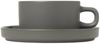Blomus Pilar Set 2 Teetassen mit Untertasse, Tasse, Becher, Henkelbecher, Keramik, Pewter, 200 ml, 63975 Bild 5