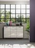 Newroom Kommode Hunter, Kommode Weiß Hochglanz Rauchsilber Sideboard Highboard Modern Zeit... Bild 1