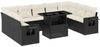 vidaXL 10-tlg. Garten-Sofagarnitur mit Kissen Schwarz Poly Rattan 3268106 Bild 2