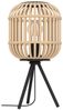 Eglo 43218 NATURE Tischleuchte BORDESLEY Stahl schwarz, Holz natur E27 1X28W Ø21cm H:40cm mit Kabelschalter Bild 4