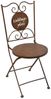 Levandeo® Gartenstuhl, Stuhl Gartenstuhl H89cm Klappstuhl Garten-Deko Rot Rostoptik Bild 2