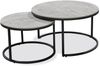 Satztisch >Gino< (2er-Set) in grau, schwarz, Keramik, Metall - 42x80cm (HxD) Bild 2