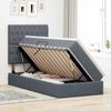 vidaXL Aufbewahrungsbett mit Matratze Dunkelgrau 90 x 200 cm Samt 3372064 Bild 4