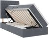 vidaXL Aufbewahrungsbett mit Matratze Dunkelgrau 90 x 200 cm Samt 3372064 Bild 2