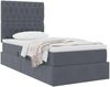 vidaXL Aufbewahrungsbett mit Matratze Dunkelgrau 90 x 200 cm Samt 3372064 Bild 3