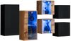 Hängende Kommode SB4 in Schwarz und Wotan 150 x 80 cm 7-teilig Bild 2
