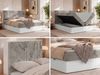 Boxspringbett TRAVIT, Doppelbett 7-Zonen-Multipocket-Matratze H4, Kopfteil, zwei Bettkästen, Topper T25 - 160 x 200 cm - Hellbraun Cord Bild 2