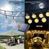 Montegoni LED-Lichterkette Solarleuchte Kugel Lichterkette Außen warmweiß Gartenleuchte, Solarbetrieben, Wasserdicht, 8 Modi, Energiesparend, Automatisch Bild 4
