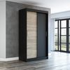 Schwebetürenschrank PAX 2-türig Schrank 120 cm (mit Spiegel) Farbe: Schwarz , sonoma Bild 2