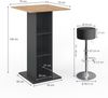 Bartisch-Set Rodeo Anthrazit 70 x 70 cm mit 2 Barhockern Vicco Bild 3