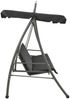 Hollywoodschaukel mit Dach Schwarz 198×120×205 cm Stahl Bild 3