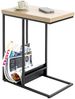 Beistelltisch >54459< in eiche, schwarz, MDF, Metall - 30x60x50cm (BxHxT) Bild 3