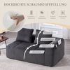 MODFU Sofa Cord-Kompaktsofa, mit seitlicher Tasche für Handy & Fernbedienung, integrierter Getränkehalter Bild 3